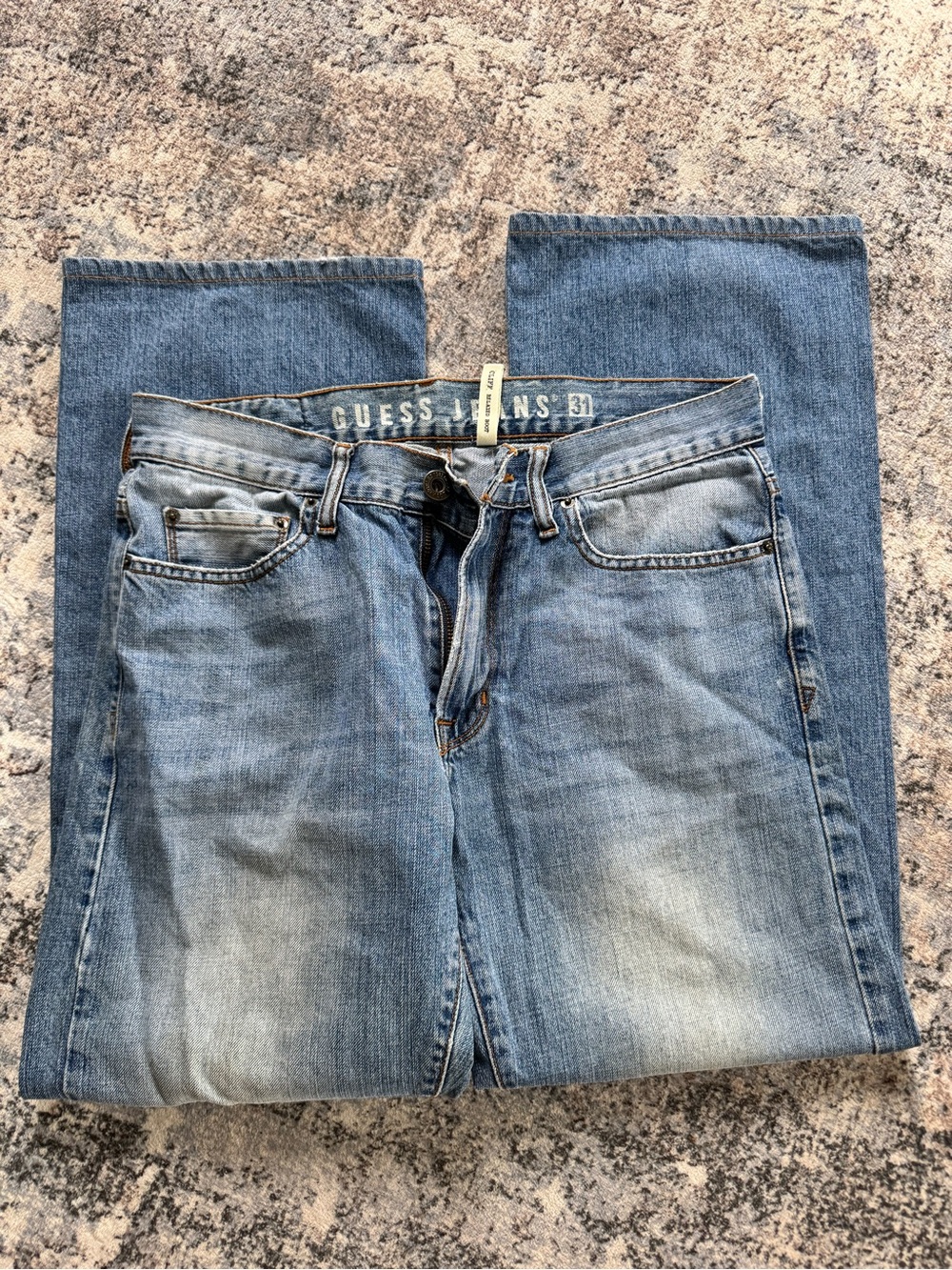 Guess Men’s Light Blue Straight Leg Jeans